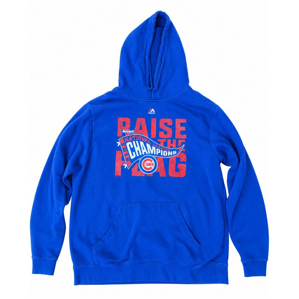 Majestic Chicago Cubs 2016 National League Champions Hoodie – Size Large